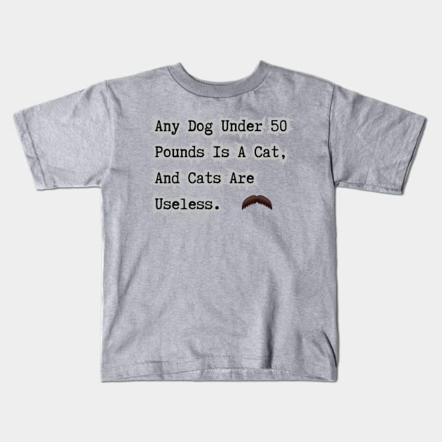 Small Dogs Are Cats Kids T-Shirt by Spatski